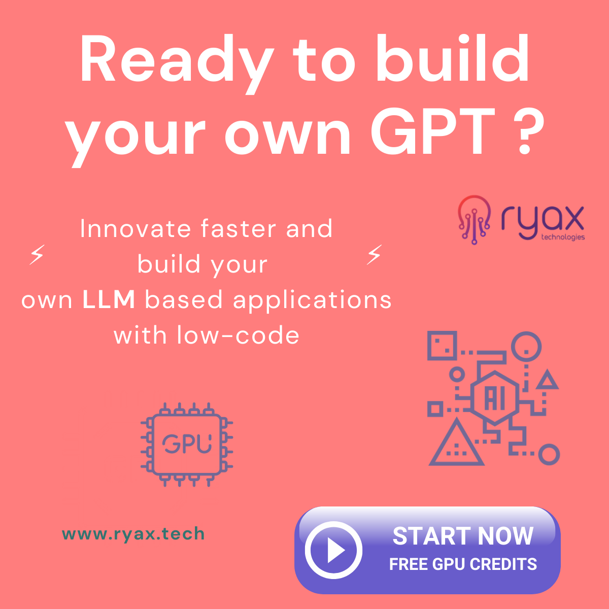 Ready to build your own GPT ? Innovate faster and build your own LLM based application with low-code