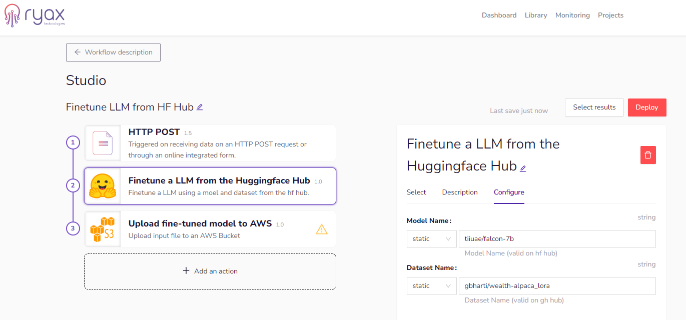 Fine-tune your LLM using any HuggingFace open source models, here with Falcon-7B model